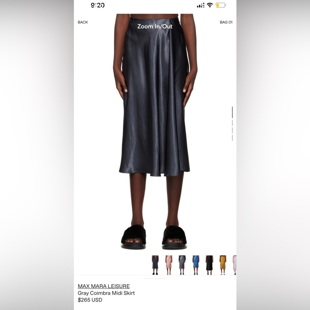 Satin Midi Skirt - Max Mara